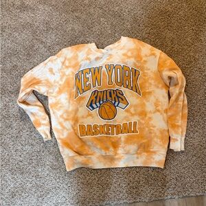 Hybrid & Company Orange and White Crewneck Sweater